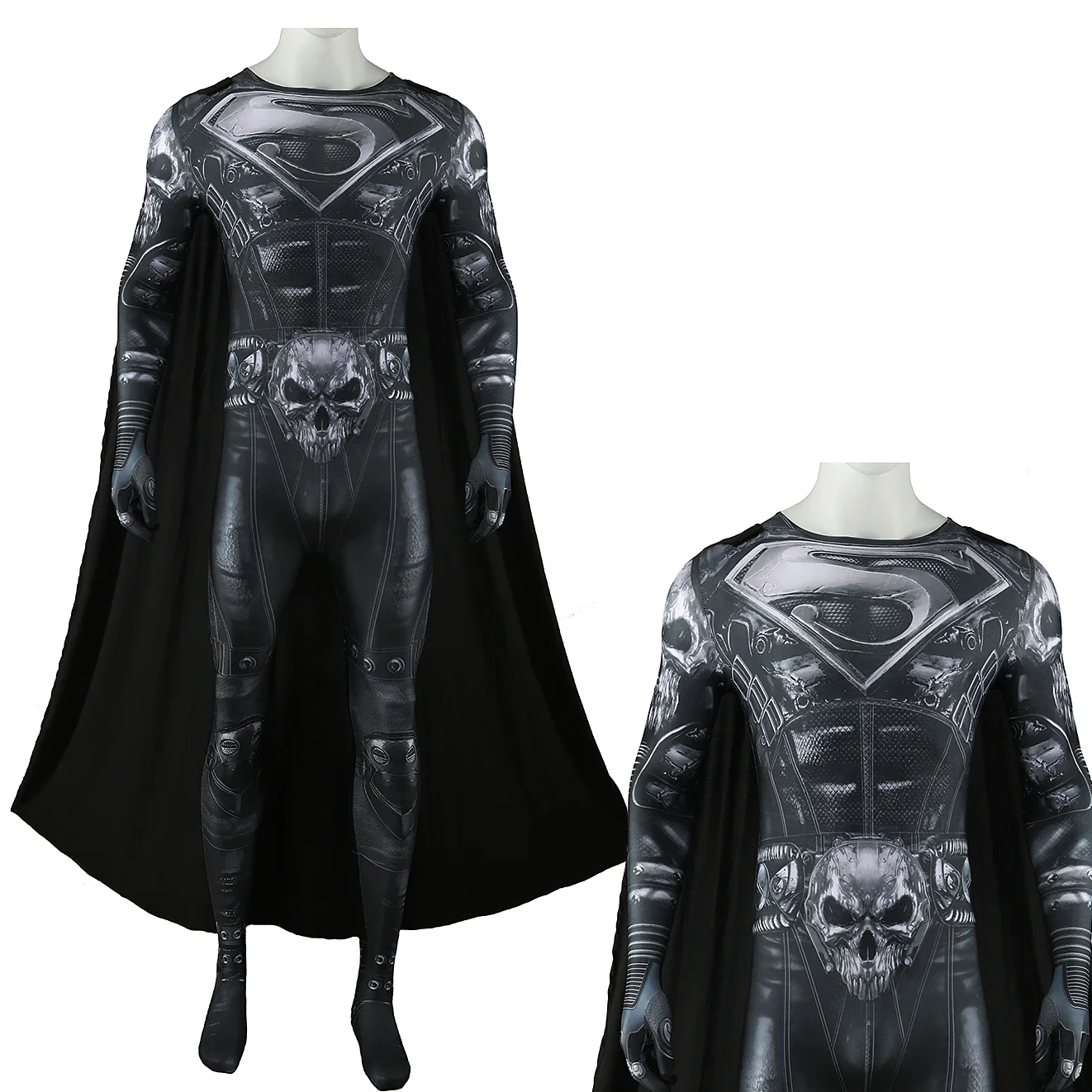 Dark Night: Metal Superman (The Devastator) | Spandex Bodysuit Cosplay Costume 24 DC-Inspired Superman Spandex Bodysuit Cosplay Costume for Adults and Kids