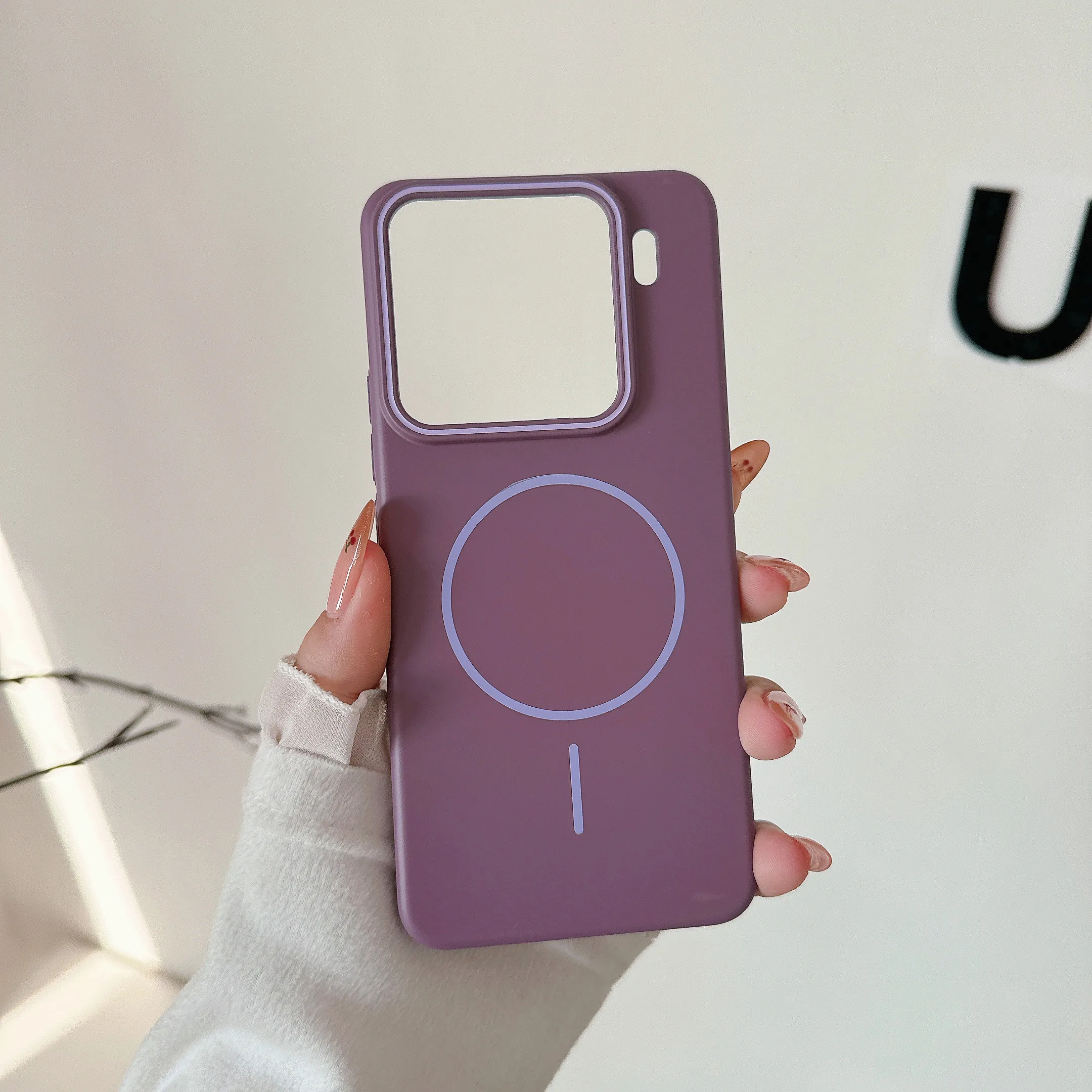 Luxury Candy Color Frosted Wireless Charging Phone Case - Colorful Hard PC Cover