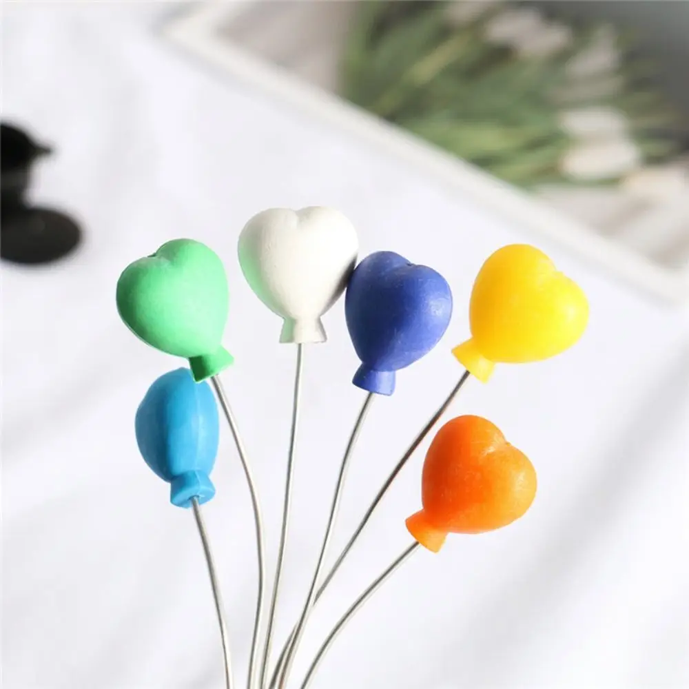 

DIY 1:12 Dollhouse Furniture Cute Pretend Play Miniature Heart Balloon Model Iron Wire Cloud Bendable Mini Balloon Doll House