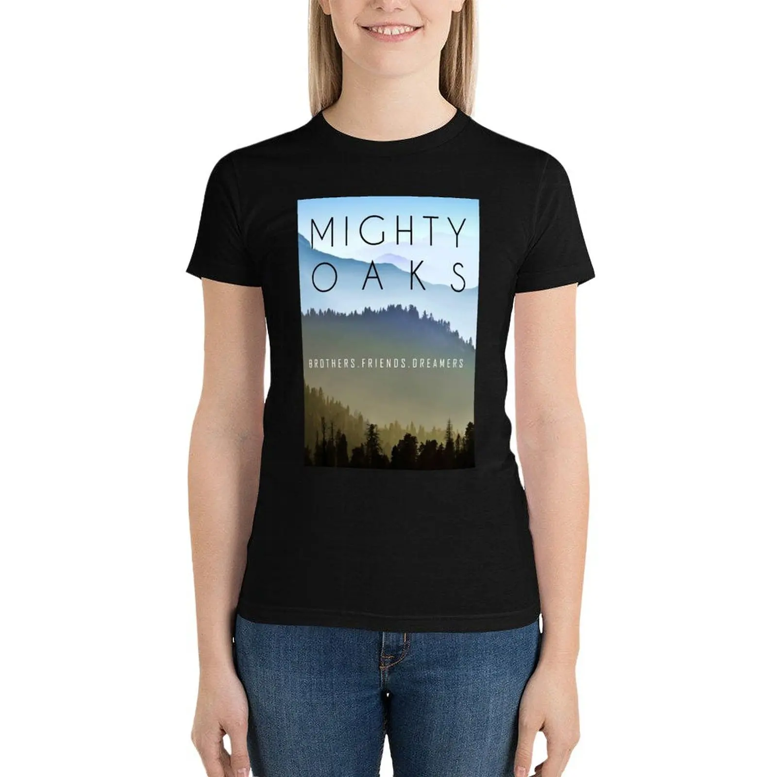 

MIGHTY OAKS - woods T-Shirt plus size tops female summer top white t-shirt dress for Women sexy