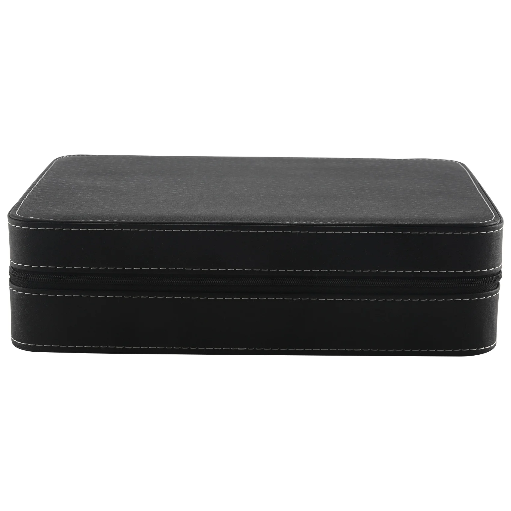 

Portable Watch Box Organizer PU Leather Casket with Zipper Cl ic Style 10 Grids Multi-Functional Bracelet Display Case