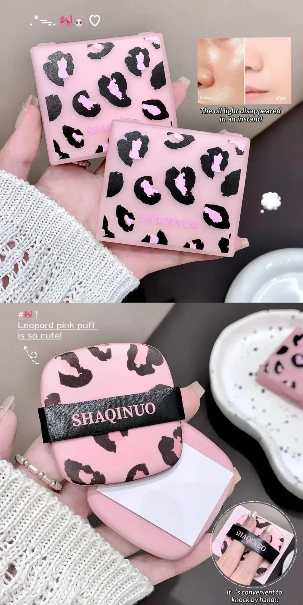 Facial Oil Blotting Paper Sheets With Mirror And Storage Box_voghion.com