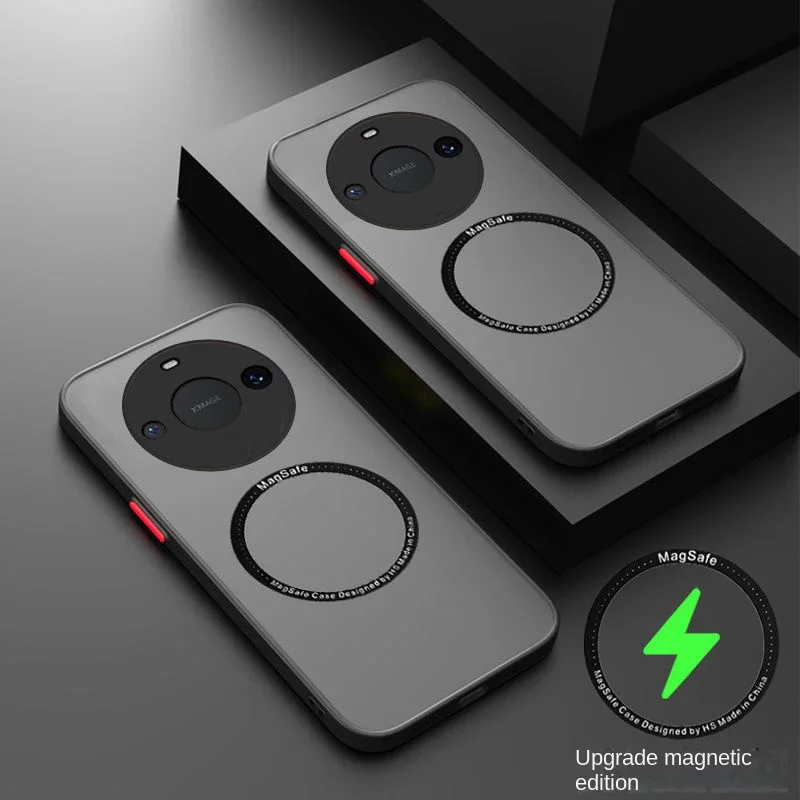 Ultra-Slim Magnetic Matte PU Anti-Drop Phone Case