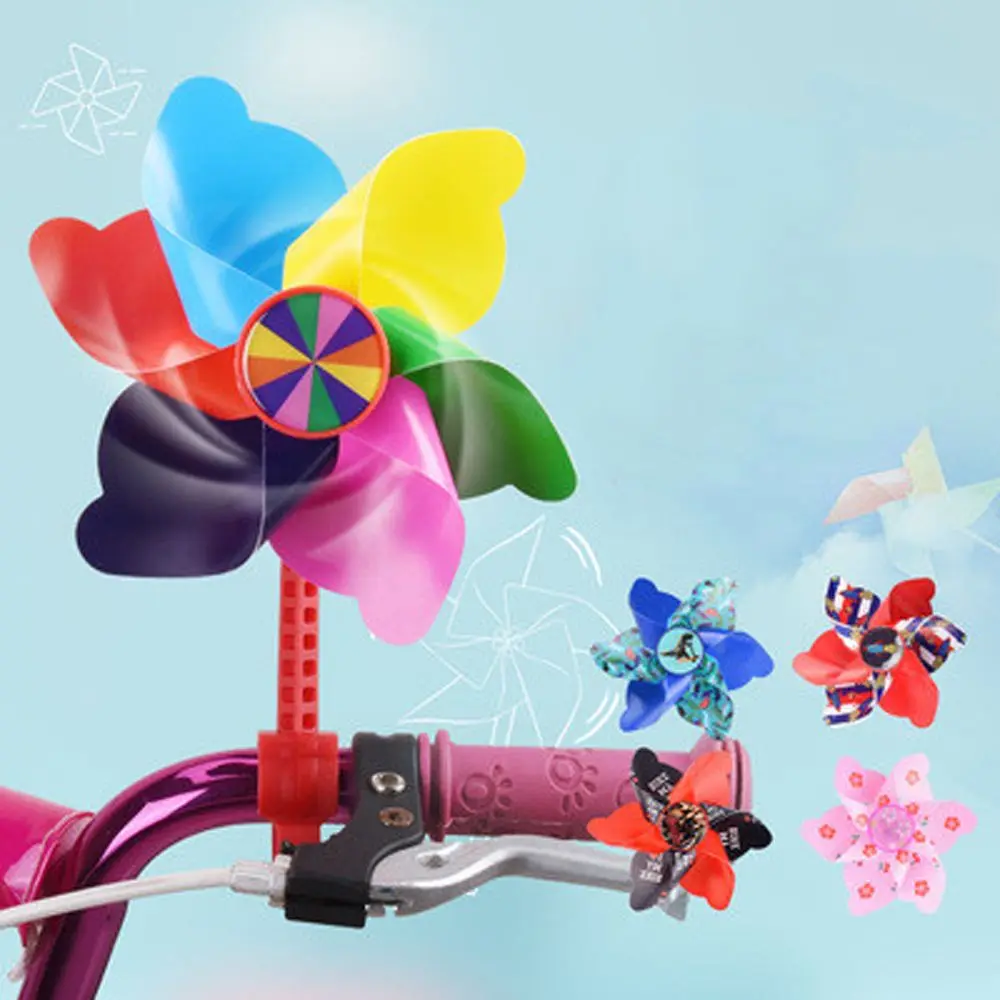 Kid's Scooter Tricycle Windmill Children Bike Pinwheel Bike Windmill Decoration Bicycle Handlebar Pinwheel Flower