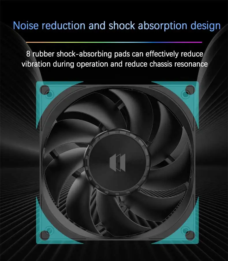 UL-12025 12CM 12V 4PIN PWM/5V 3PIN ARGB chassis cooling fans 25MM thickness 800-