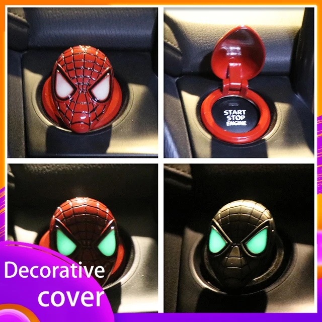 Spider Man Car Interior Engine Ignition Shield Start Stop Push Button  Switch Button Cover Trim Sticker 3D Car Interior Gifts Man - AliExpress