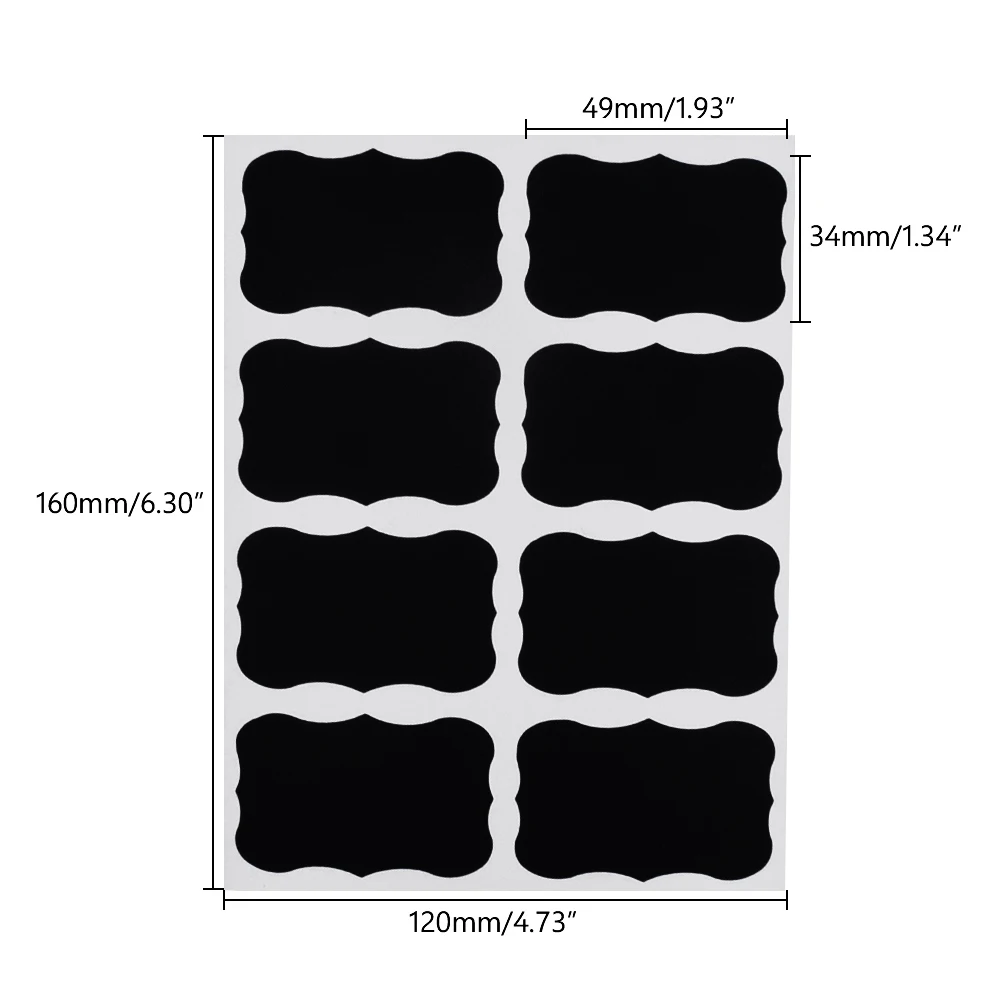 32pcs/4 Sets Blackboard Sticker Chalkboard Kitchen Spice Label Stickers Home Jars Bottles Tags Blackboard Labels Stickers label stickers
