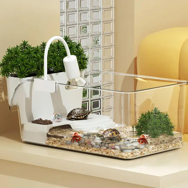 Turtle Tank Amphibians Reptile Breeding Box Tortoise Aquarium Habitat With Basking Platforms Fence Desktop Ecologicals Turtle Tank Amphibians Reptile Breeding Box Tortoise Aquarium Habitat With Basking Platforms Fence Desktop Ecologicals