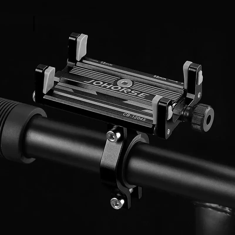 Bicycle Phone Holder, Reliable MTB Phone Mount Stand, Aluminum Adjustable, Bicycle Holder Nonslip