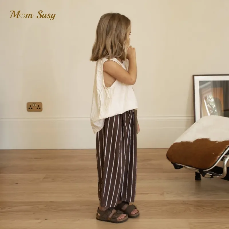 Fashion Baby Girl Boy Cotton Ribbed Pant Infant Toddler Child Trousers