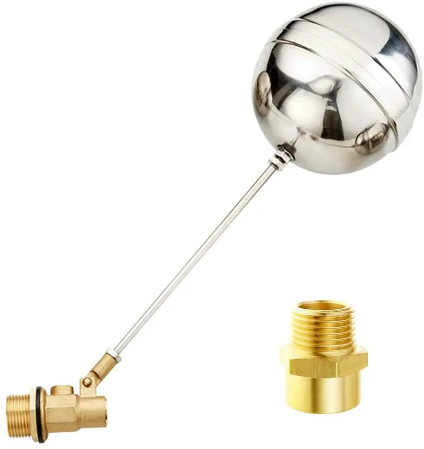 1/2" Thread Float Ball and Brass Pipe Connector Ballcock Fittings Automatic Water Control Switch Toilet Accessories