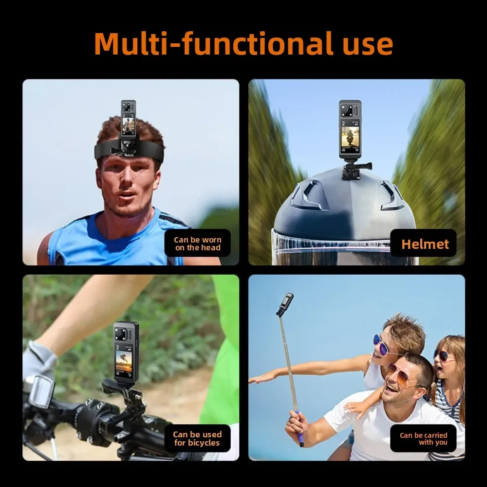 VivaCT4K 360 ° 파노라마 액션 카메라 WiFi EIS 손떨림 보정 웨어러블 카메라 (오토바이 라이딩용)