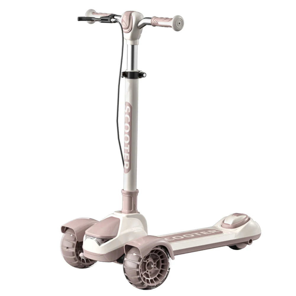 Foldable Kick Scooter Adjustable Height 3 Wheel Scooter Non-Slip Deck Kids Push with Brake For 5-18 Years Old