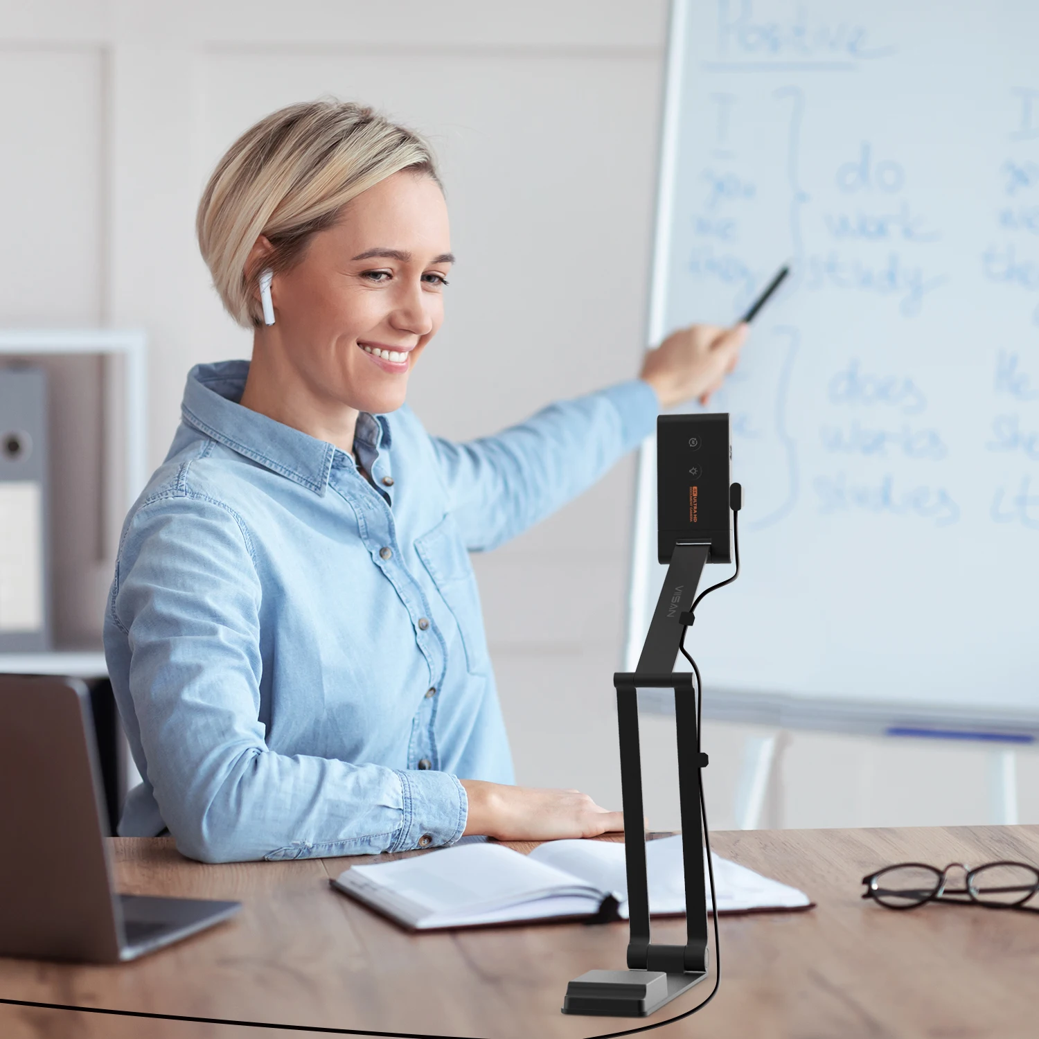 4K Ultra HD Document Camera with AI Noise Reduction