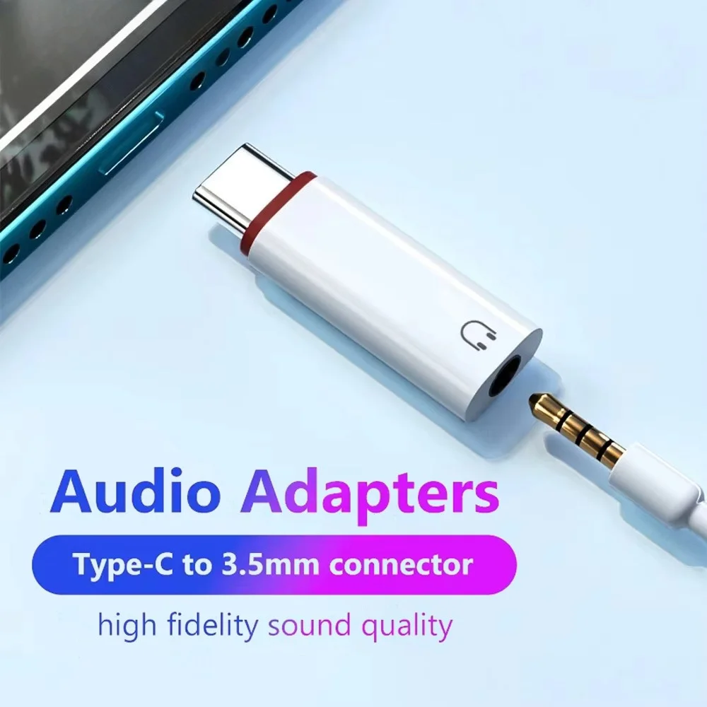 3.5mm Female to Type C Male Adapter Wired Headset Converter OTG Earphone Audio Adapter Type C to 3.5 MM Jack AUX Audio