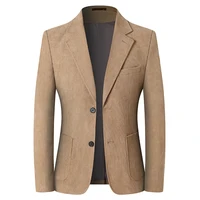 Blazer Hombre High-quality Men's Fashionable Corduroy Jacket Business Casual Social Banquet Formal Suit Jacket Plus Size Blaze