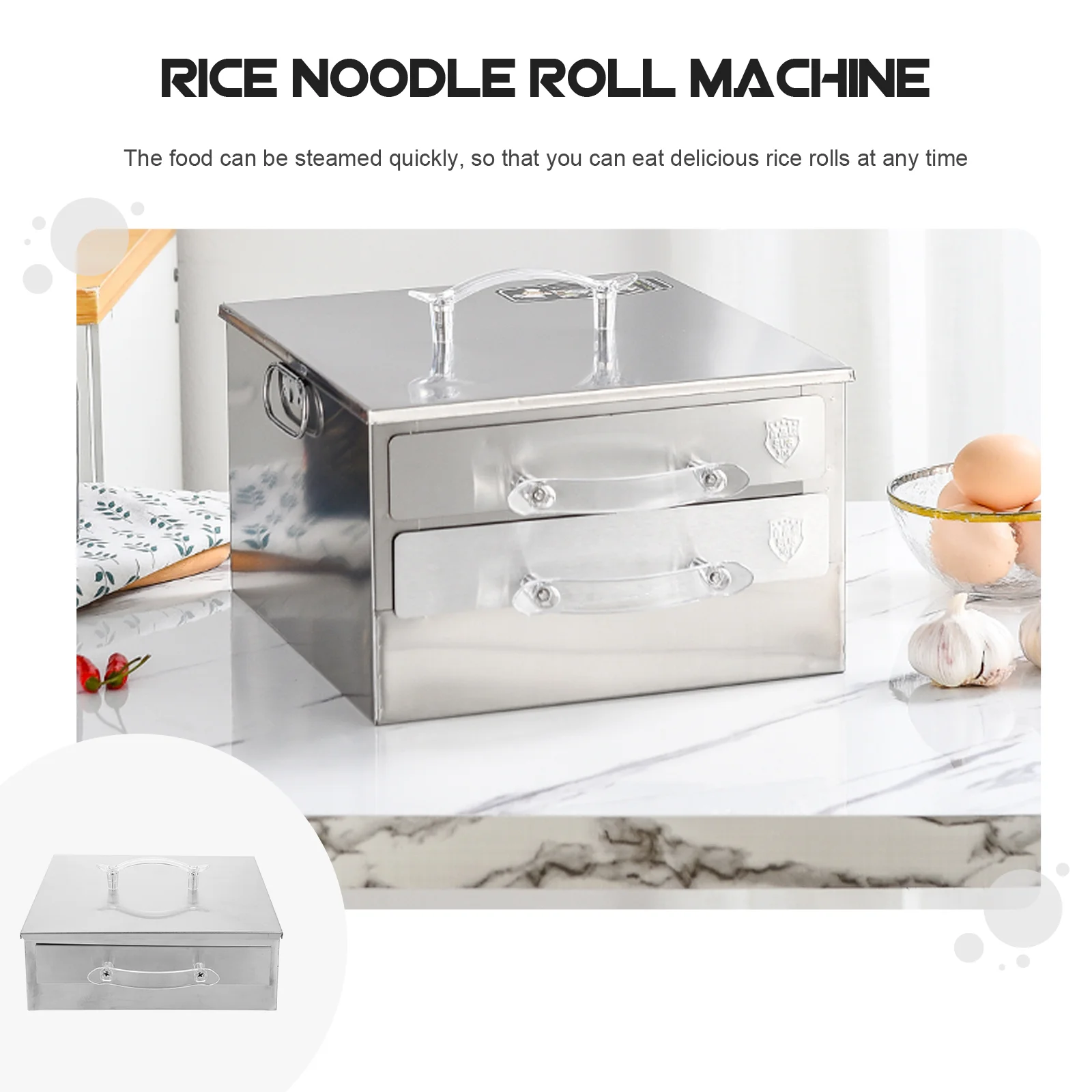 Rice Roll Steamer Kitchen Supply Gadget Small Household Steaming Device Machine Utensils Gadgets