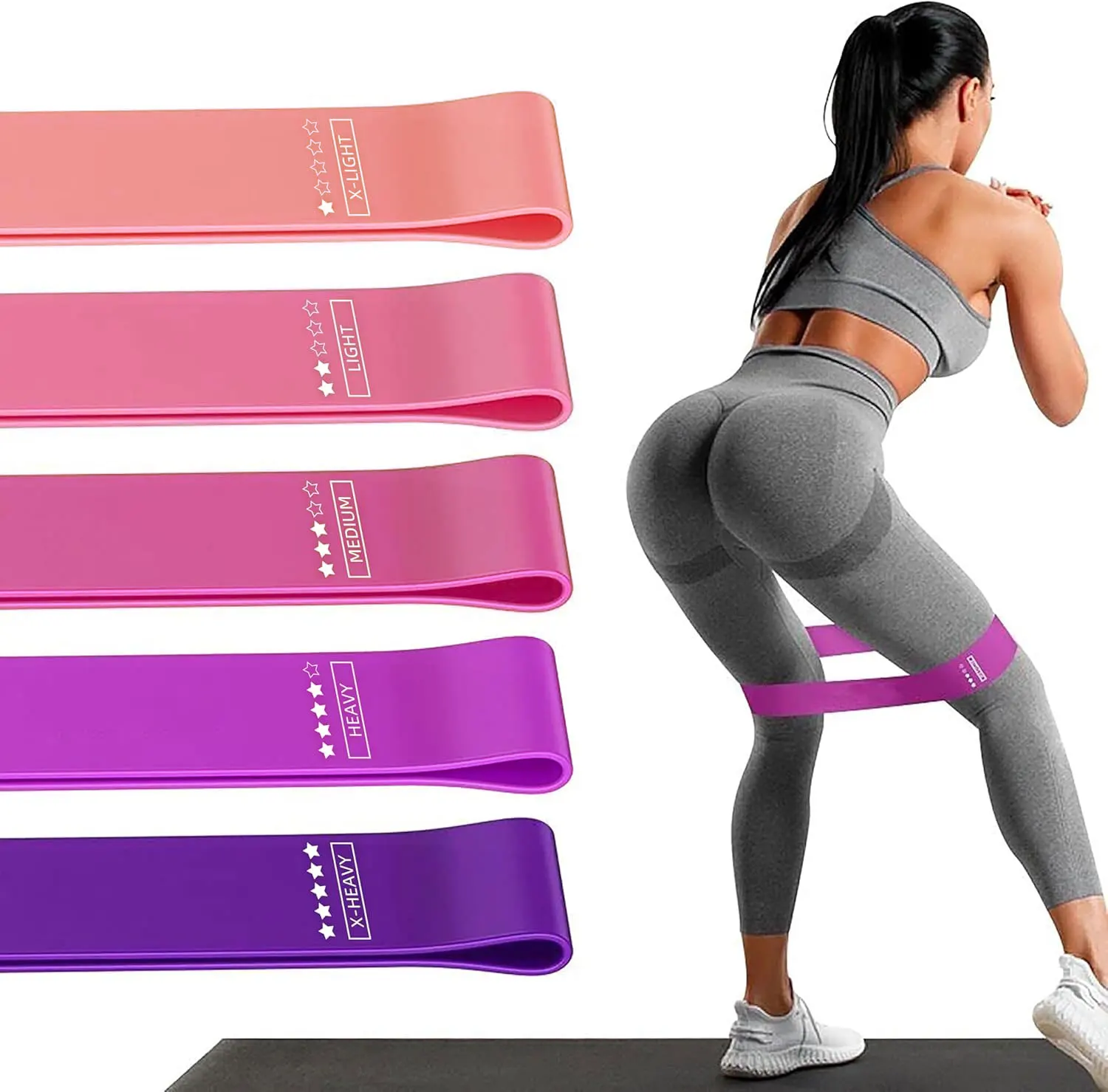 Yoga Resistance Bands Hip Thrust Belt Portable Resistance Band Women's Squat Hips Tension Band Gym Yoga Equipment Tension Slim Legs Slim Hands Elastic Circle