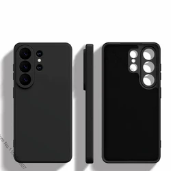 Liquid Silicone Shockproof Phone Case - Premium Accessory Cover - Galaxy S23 Ultra (Black)