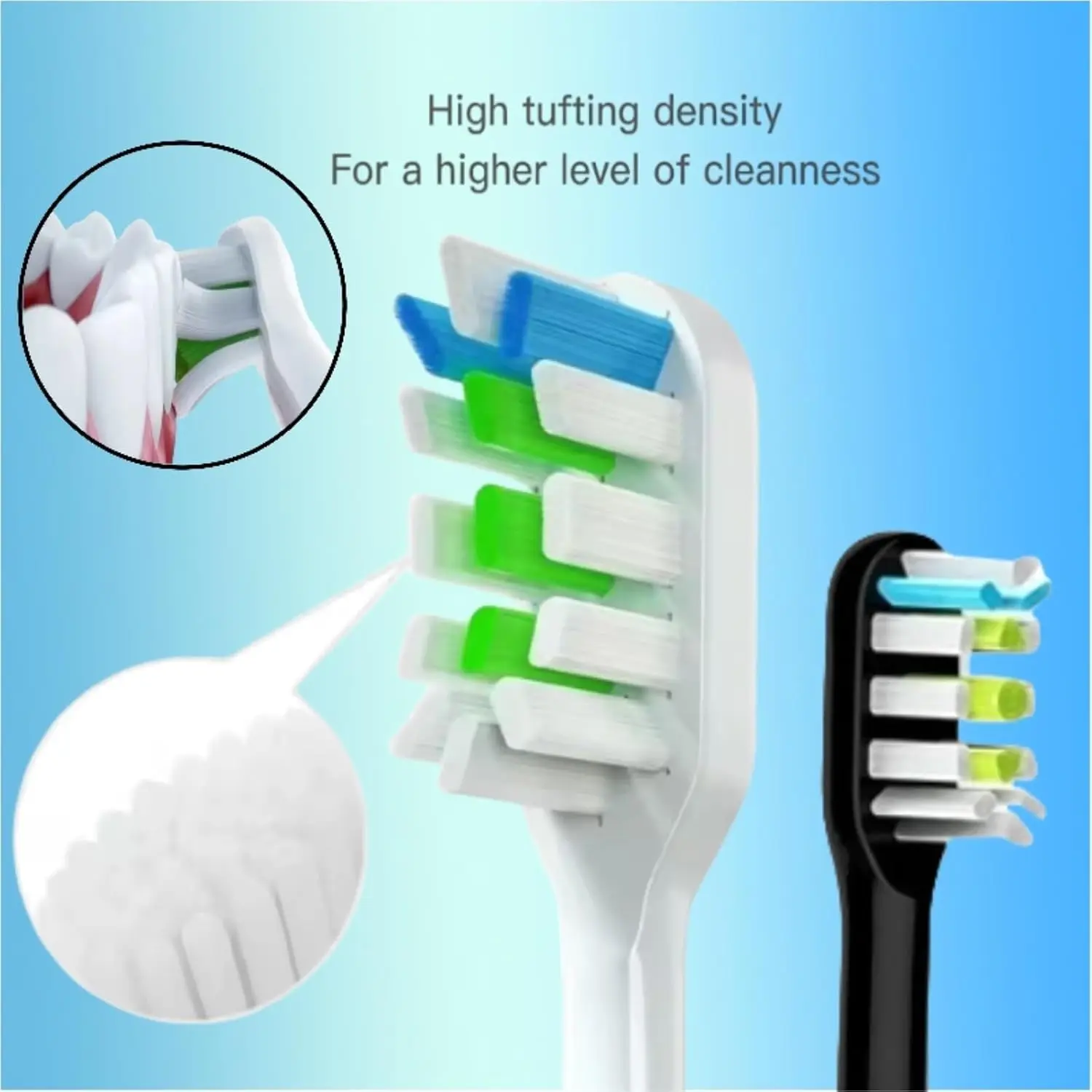 전동 칫솔 액세서리 칫솔 헤드 SOOCAS V1 V2 소닉 전동 칫솔과 호환 가능, 클린 헤드