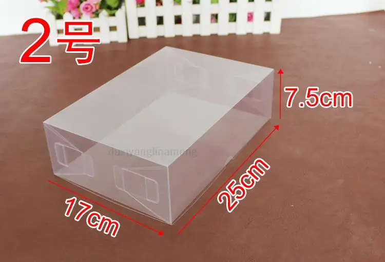 10 teile/los 23x23x7,5 cm 17*21*8 cm Kunststoff Transparent PVC falten Up Down Abdeckung verpackung Box Fisch Kleber Geschenk Box Kunststoff – Detail 5