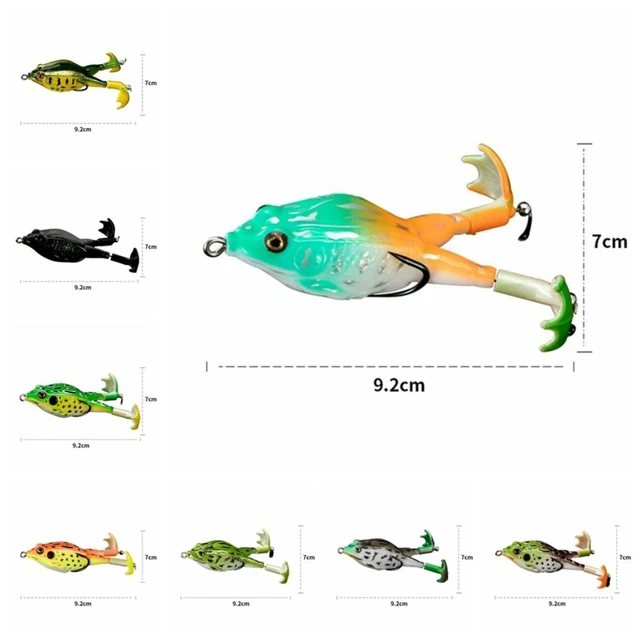 13.6g Frog Type Topwater Lure Silicone 9.2cm Thunder Fishing Lure