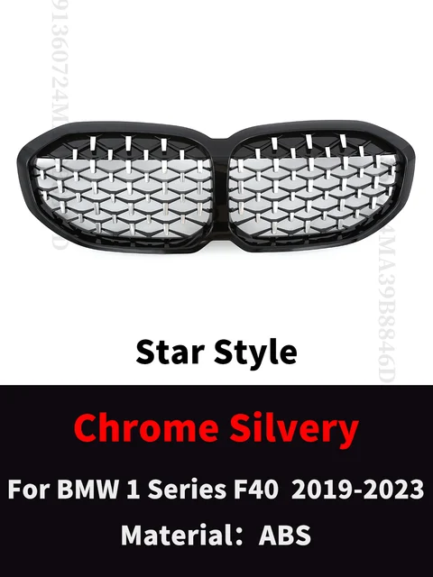 Haube Mesh Kühler Gitter Body Kit Tuning Zubehör Frontgrill für BMW 1er  Serie F40 2014-2018 Nieren Doppel latte Diamant grill - AliExpress