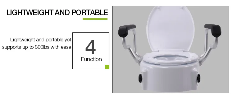 Raiser Toilet Seat Portable Elderly Disabled People Rehabilitation Therapy Supplies 5