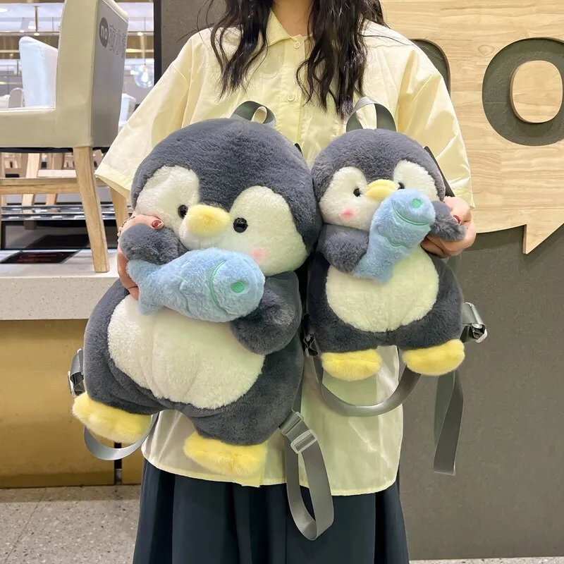 かわいいぬいぐるみペンギンバックパック女性漫画楽しい