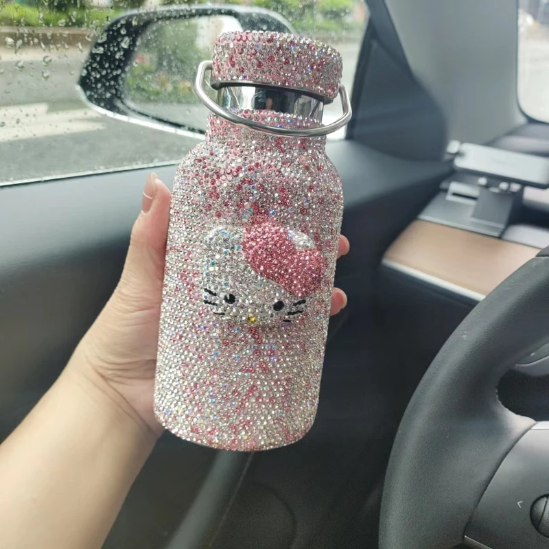 

Hello Kitty Water Cup Car Simple American Coffee Vacuum Cup Stainless Steel Portable Portable Hello Kitty Handheld Cup