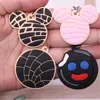 New Arrival 1pcs Miniso Cartoon Disney Mickey Head Shape PVC Keyrings Decoration Key Holder Soft Keychain Ornament Home Supplies 5