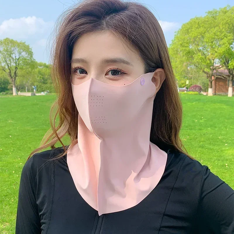 Women Sunscreen Veil Neck Face Mask UV Protection