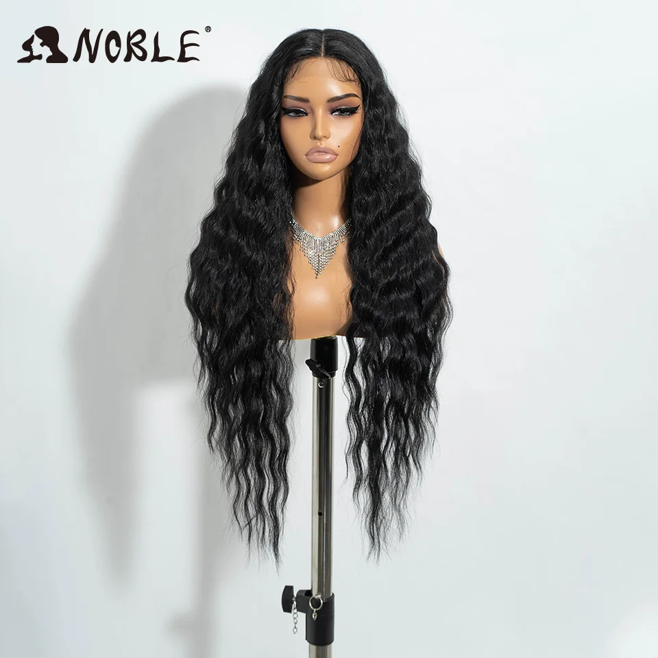 Noble Synthetic Lace Front Wig 30Inch Long Wavy Lace Wig Cosplay Ombre Blonde Wig Synthetic Lace Wig Wigs For Women Lace Wig