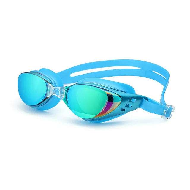 Electroplating Myopia -1～-10 Swimming Glasses  Men Women  Anti-Fog ArenaBlack Ash Waterproof Flat Diving Glasses Goggles 2