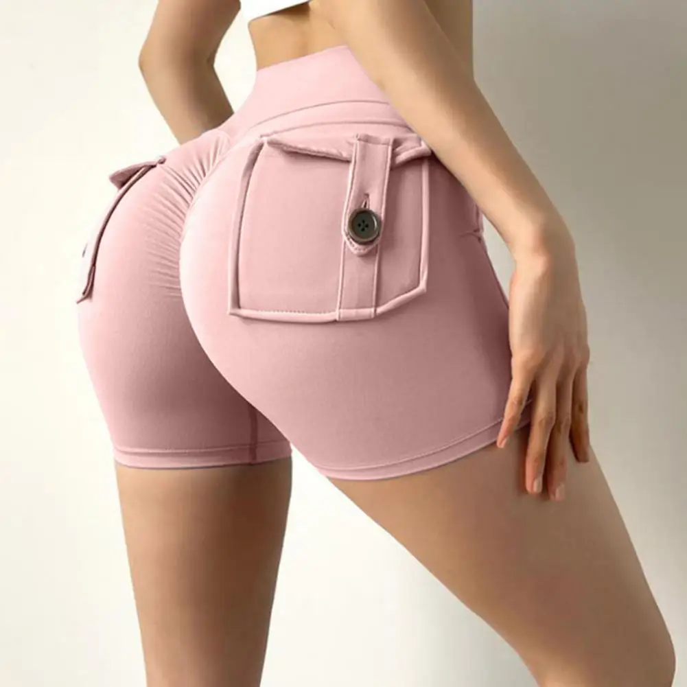 Women's Sports Shorts Seamless High Waist Tights Push Up Sexy Booty Gym Shorts Running Fitness Shorts Yoga Tight Lift Summer