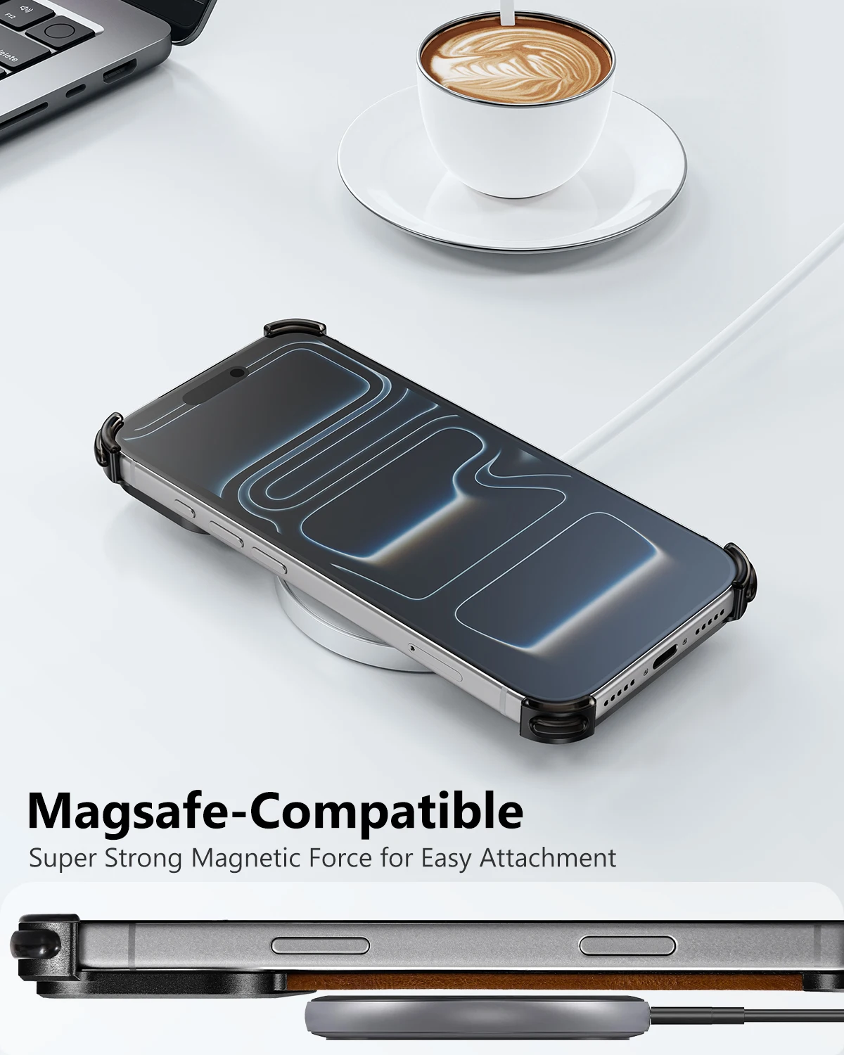 Eary Leather Phone Case for iPhone 17 16 Pro Max Air With Hidden Stand Frameless Shell for MagSafe Wireless Charging Phone Cover