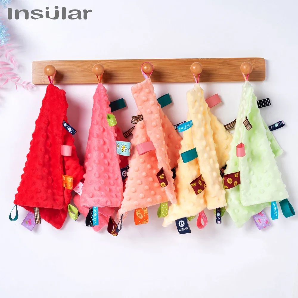 INSULAR Newborn Soothe Towel Baby Appease Washrag Kids Infant Towel Cute Soft Square Cloth Comforting Toys Handkerhcief 25*25cm