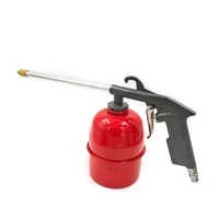 1 Pcs Zinc Aalloy Pneumatic Car Engine Cleaning GgunRed Pot Gray Car Repair Engine Oil Channel Cleaning Gun 1