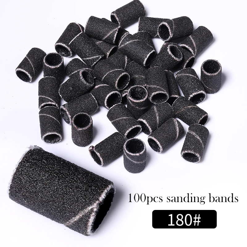 Nail Sanding Bands 80# 120# 180# For Nail Drill Bits Electric Nail