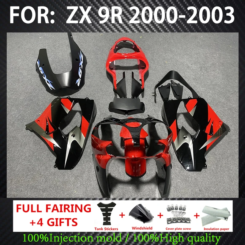 

For ZX9R ZX 9R ZX-9R 2000 2001 2002 2003 Motorcycle Kit ABS Plastic Fairing Injection Body Full Bodykits Accessories