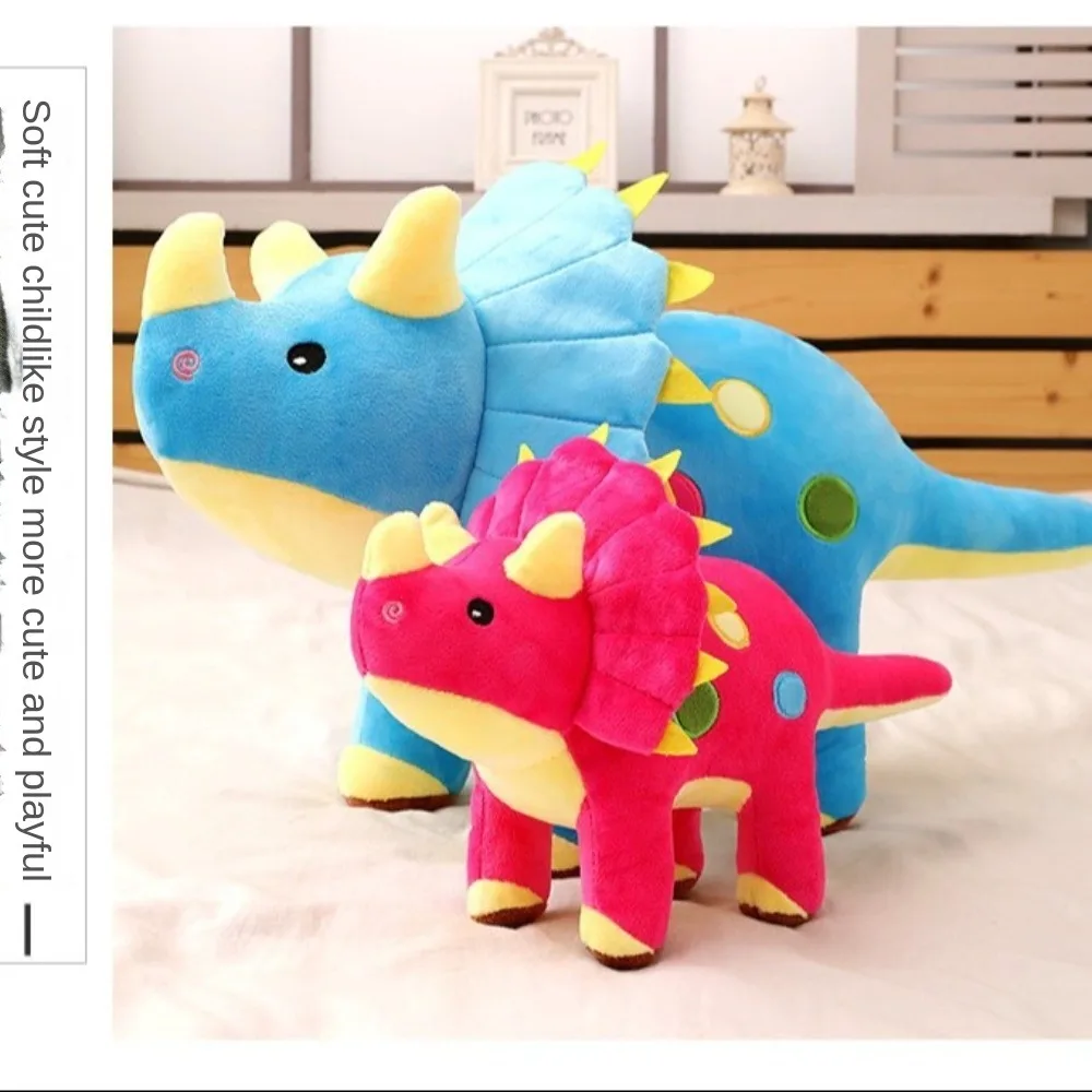 Creative 40/60CM Triceratops Plush Toy Cute Big Dinosaur Plush Toys Gifts Soft Stuffed Animals Dolls for Kids Girls Boys