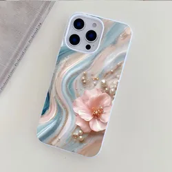 Pink Golden Fluid Print Aesthetics Phone Case Cover - Galaxy S23 Ultra (WhiteT15166)