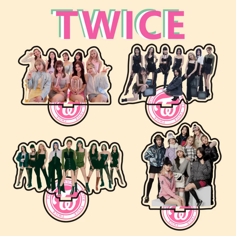 

TWICE Collective Acrylic Standing Desktop Signs Display Plate Decoration IM NAYEON Tzuyu Double Sided Humanoid Signs Collectible