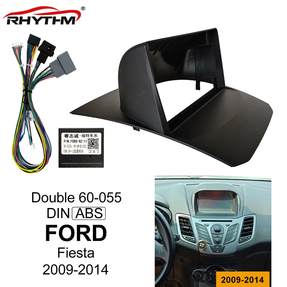 

Автомобильная панель для FORD Fiesta 2009, 2010, 2011, 2013, 2014, стерео панель приборной панели, монтаж В приборную панель, 9 дюймов, комплект отделки рамы автомобиля