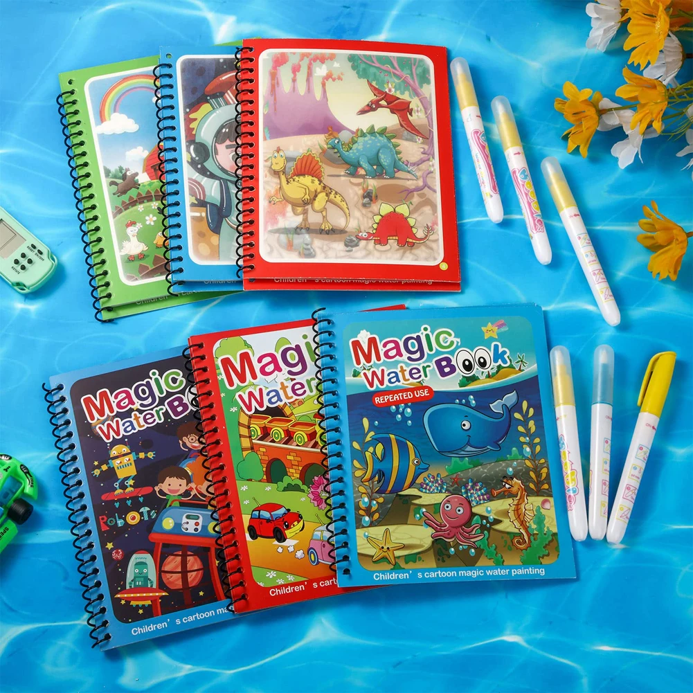 1pcs Magical Book Water Drawing Montessori Toys Reusable Coloring Book Magic Water Drawing Sensory Early Education Toys