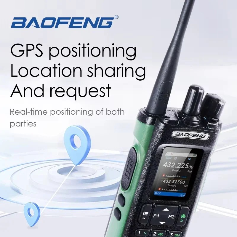Baofeng Dmr Dm 32Uv Walkie Talkie Gps Aprs Text Sms 8W Programming Recording Wireless Scan Frequency Type-C Charger Uv-32 2