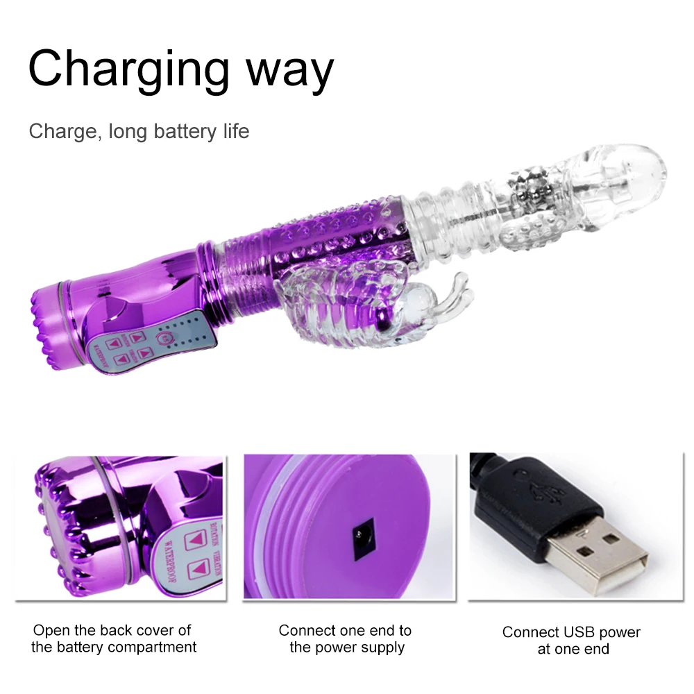 Teleskopik Yapay Penis G Noktası Tavşan Vibratör Klitoris Stimülatörü l Masaj Aleti Kadınlar İçin Seks Oyuncakları Kadın Mastürbasyonu_voghion.com