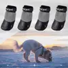 4PCS Cute Waterproof Winter Dog Shoes Warm Anti-Slip Dog Snow Shoes Soft Sole Adjustable Dog Foot Covers for Small Dog Chihuahua 3