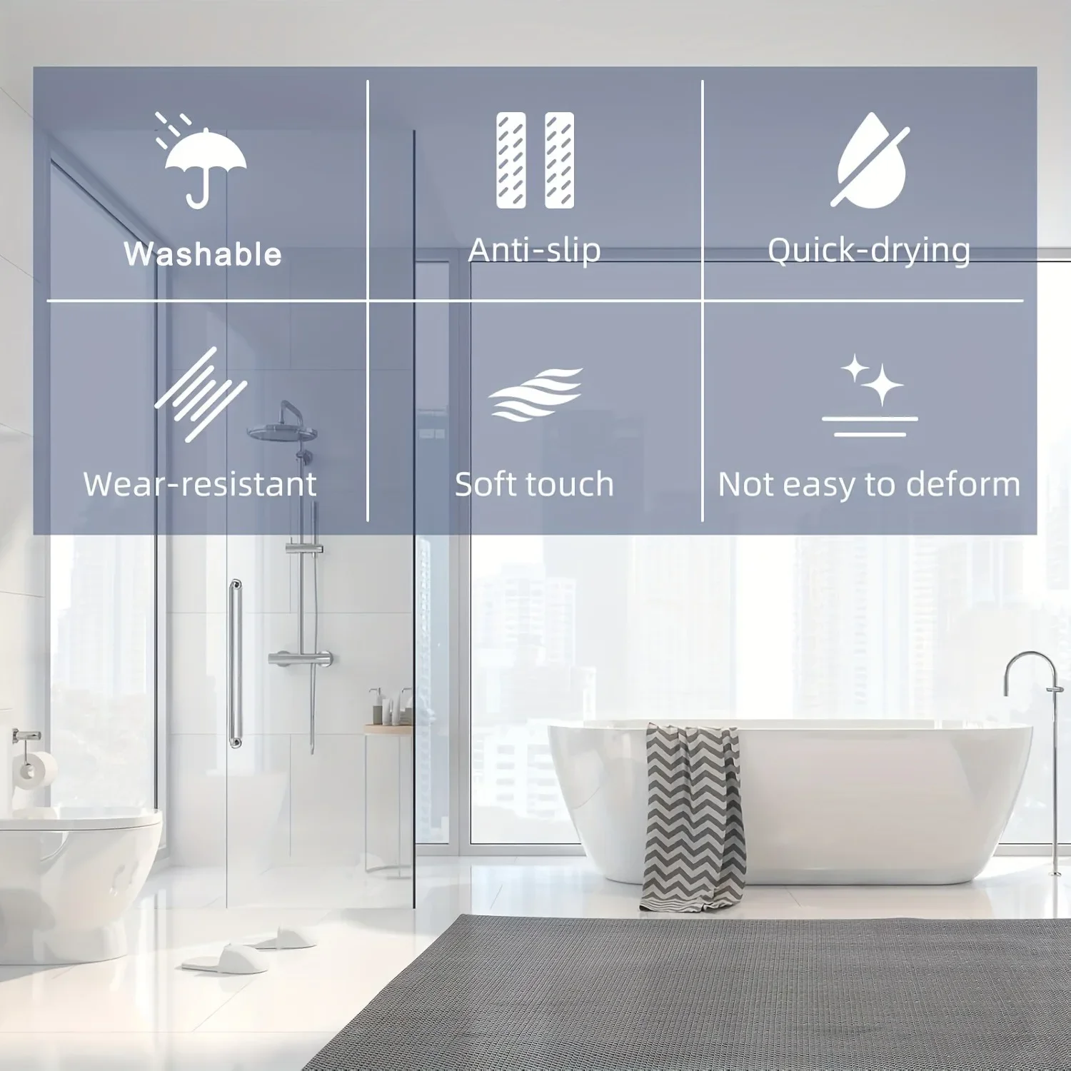 Enhanced Anti-Slip Mat for Bathroom, Outdoor, and Commercial Use