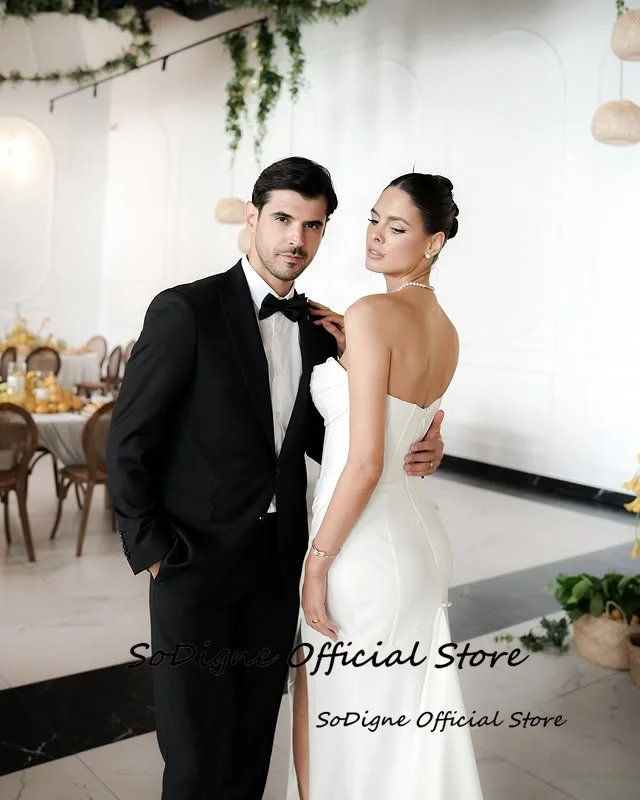 SoDigne Satin Mermaid Wedding Dress Sweetheart Sleeveless Bride Dresses 2025 Simple Bridal Gowns vestidos de novia Customized 16 S0755ef34158c49b5a2967d88625aef5aF